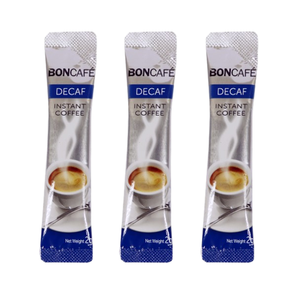 BONCAFE Premium Decaffeinated Coffee Sticks Freeze-Dried